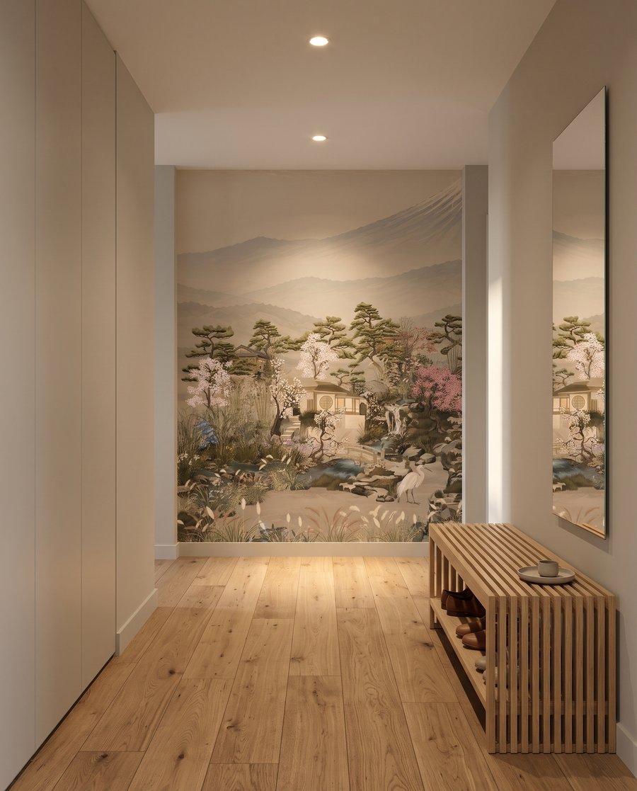 Pagoda ante una montaña — interior 8