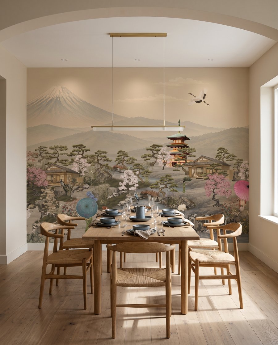 Pagoda ante una montaña — interior 9