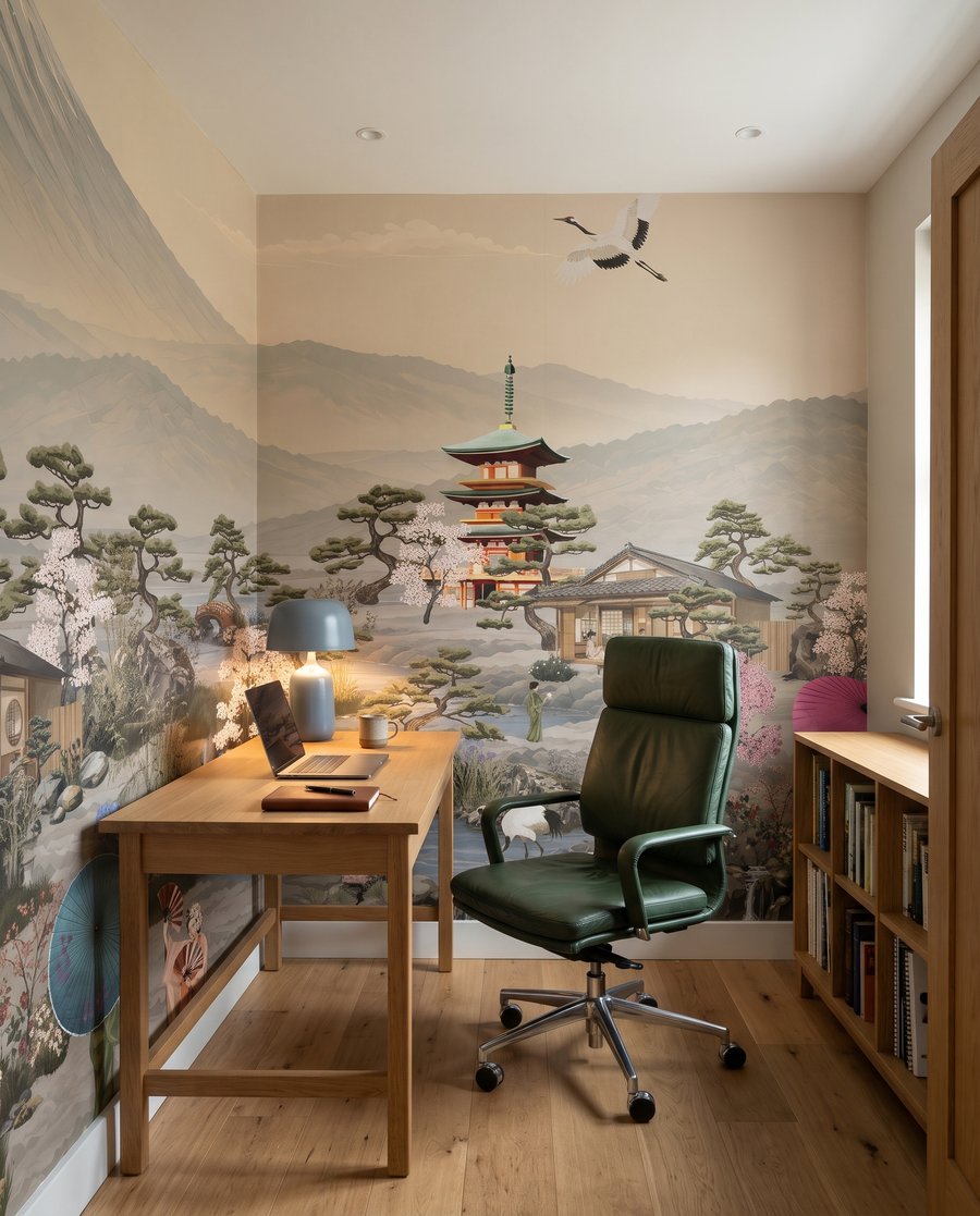 Pagoda ante una montaña — interior 7