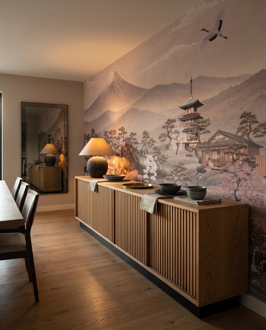 Pagoda ante una montaña — interior 7