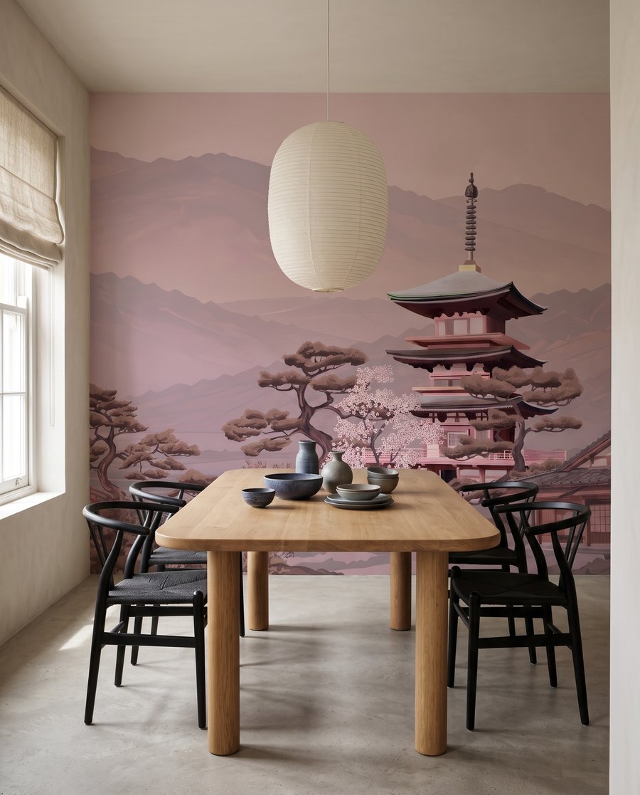 Pagoda ante una montaña — interior 8