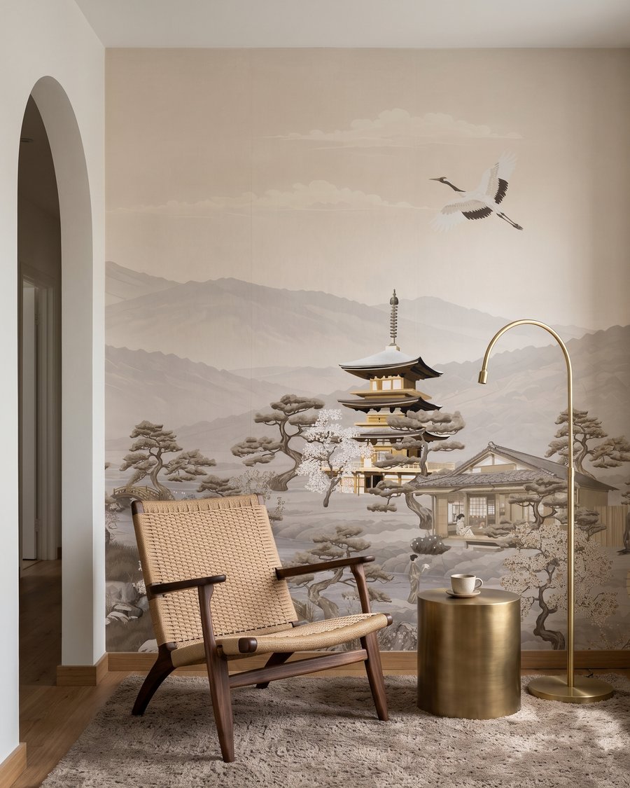 Pagoda ante una montaña — interior 3