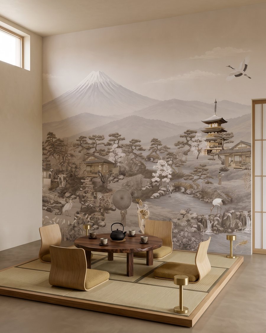 Pagoda ante una montaña — interior 7