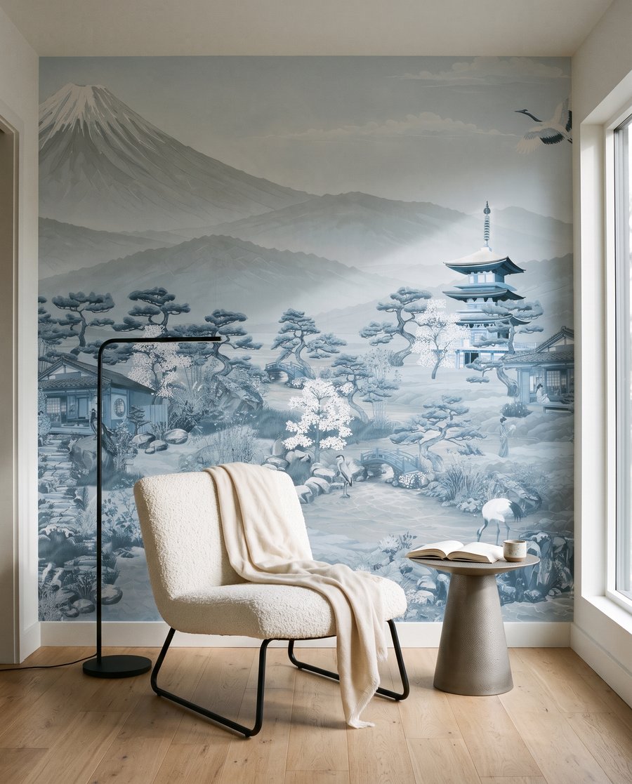 Pagoda ante una montaña — interior 6