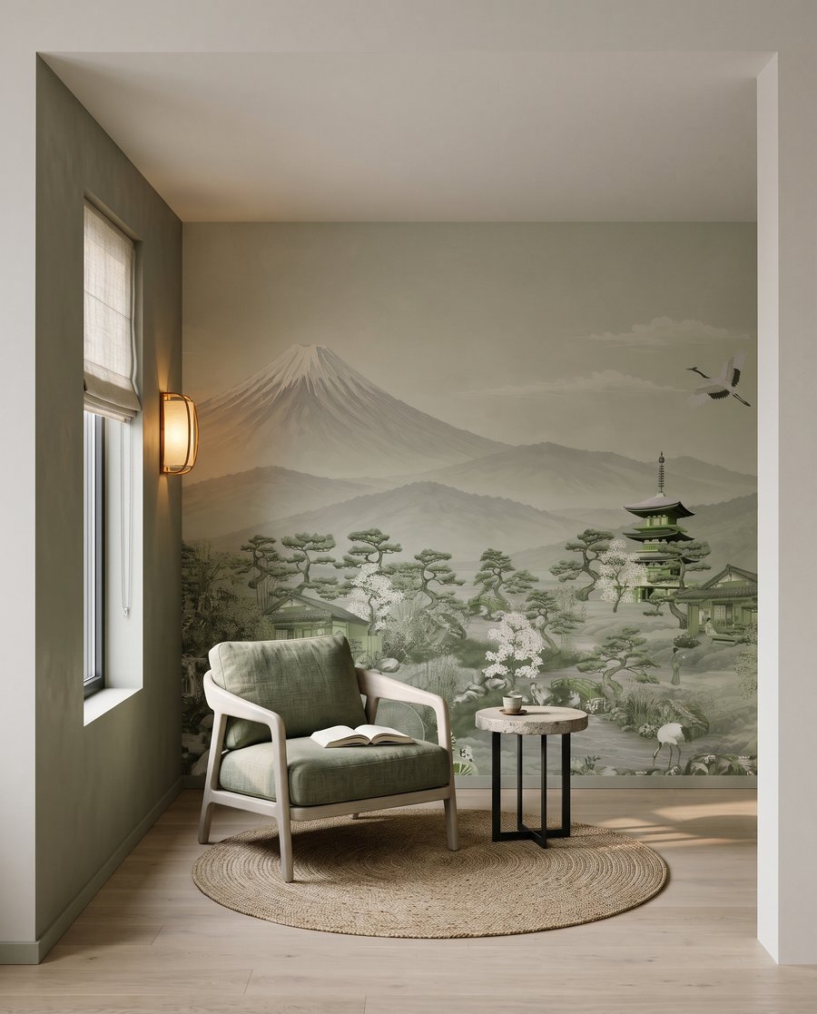 Pagoda ante una montaña — interior 3