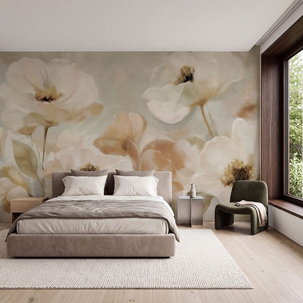 Flores crema en pinceladas — interior 1