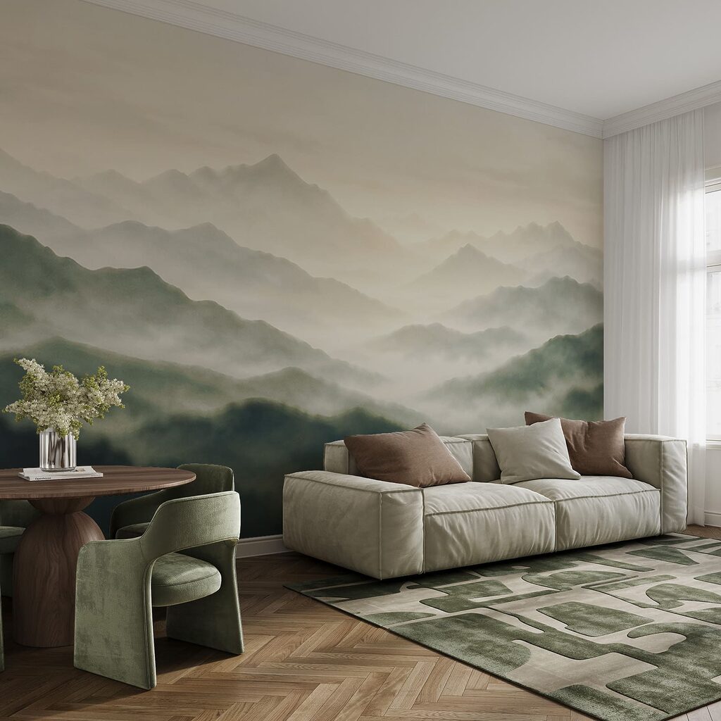 Montañas con árboles oscuros — interior 1