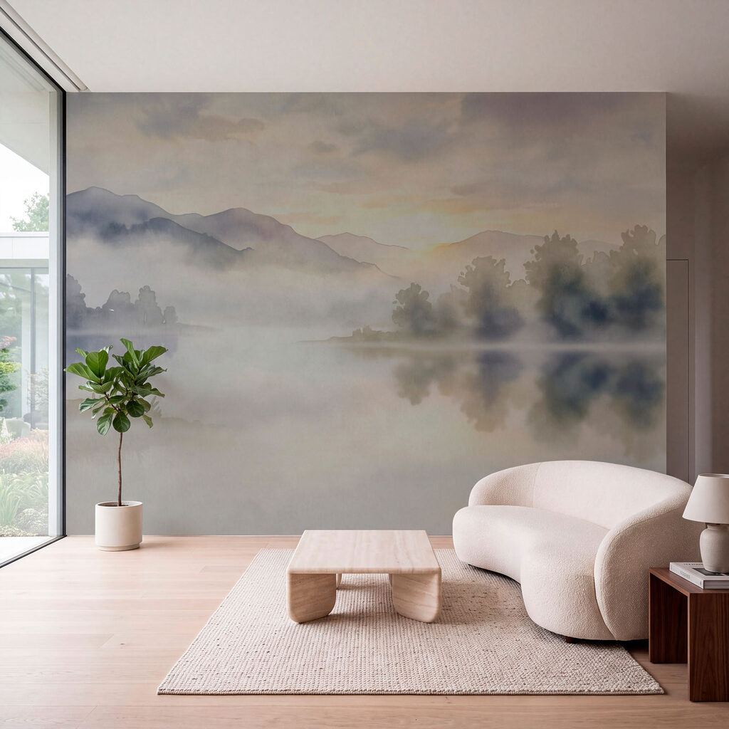 Lago en niebla matinal — interior 3