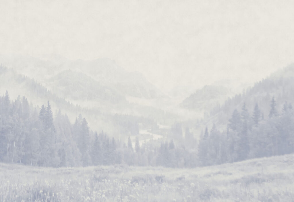 Pradera azul de montaña — diseño completo