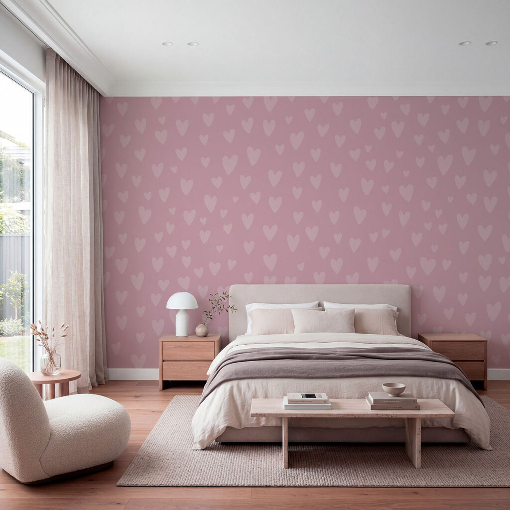 Corazones en suave repetición — interior 2