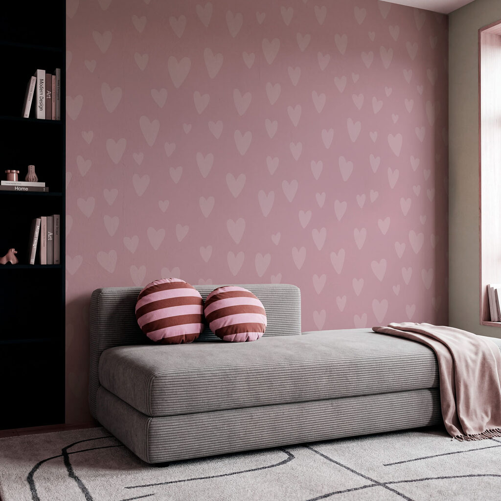 Corazones en suave repetición — interior 3