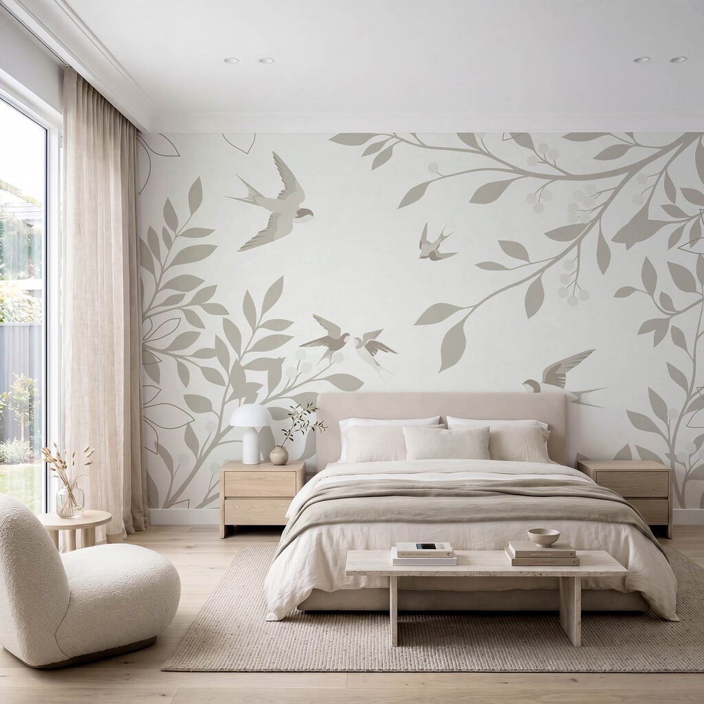 Aves entre ramas grises — interior 2