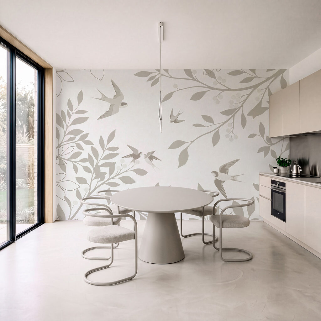 Aves entre ramas grises — interior 3