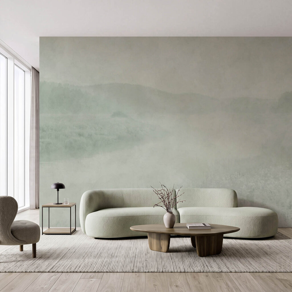 Colinas verdes en niebla — interior 2