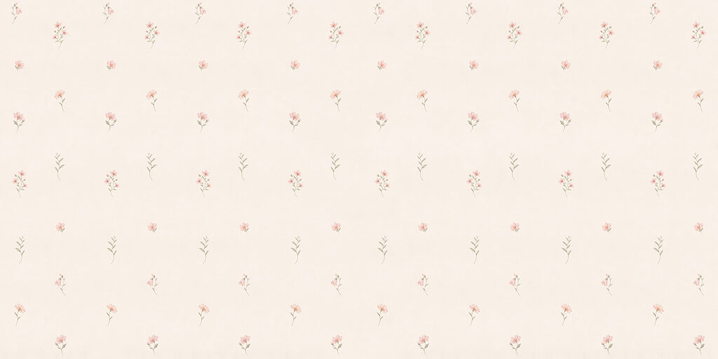 Florecillas rosas con espacio — diseño completo
