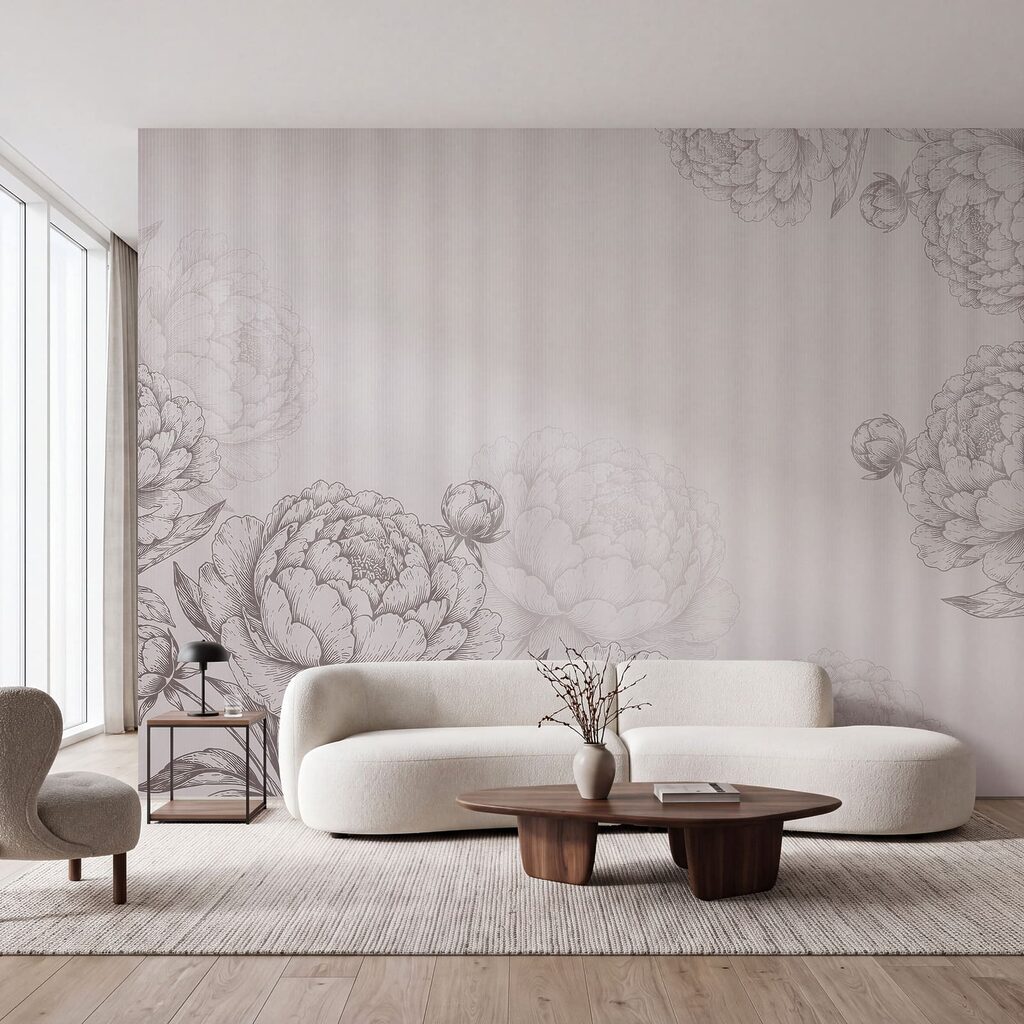 Contornos florales en franjas — interior 1