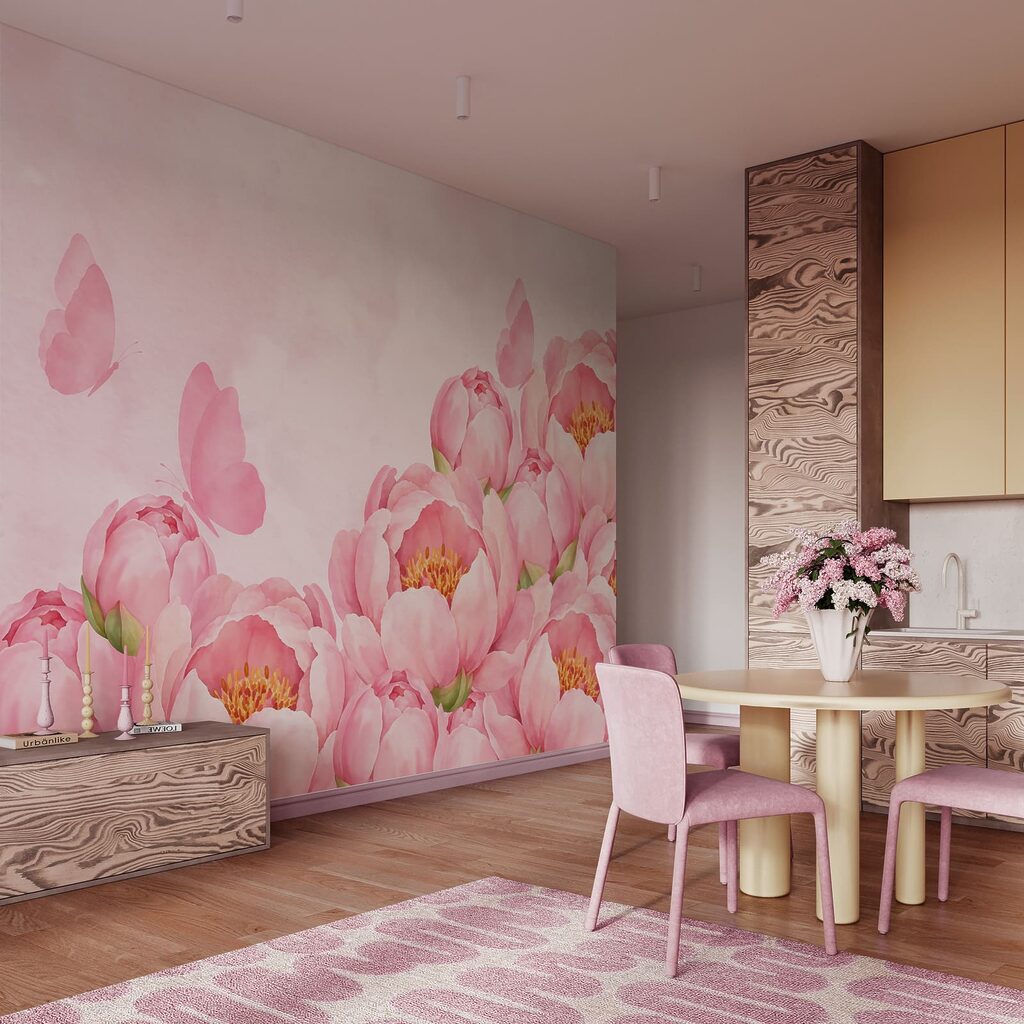Mariposas sobre bordes florales — interior 4