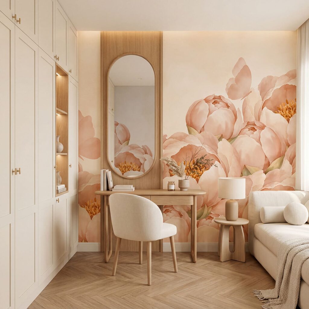 Mariposas sobre bordes florales — interior 3