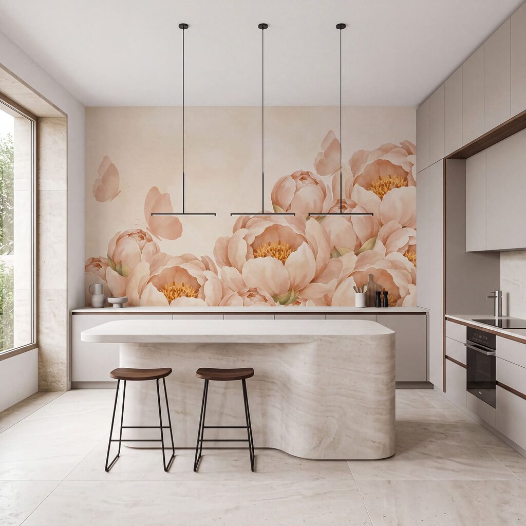 Mariposas sobre bordes florales — interior 5