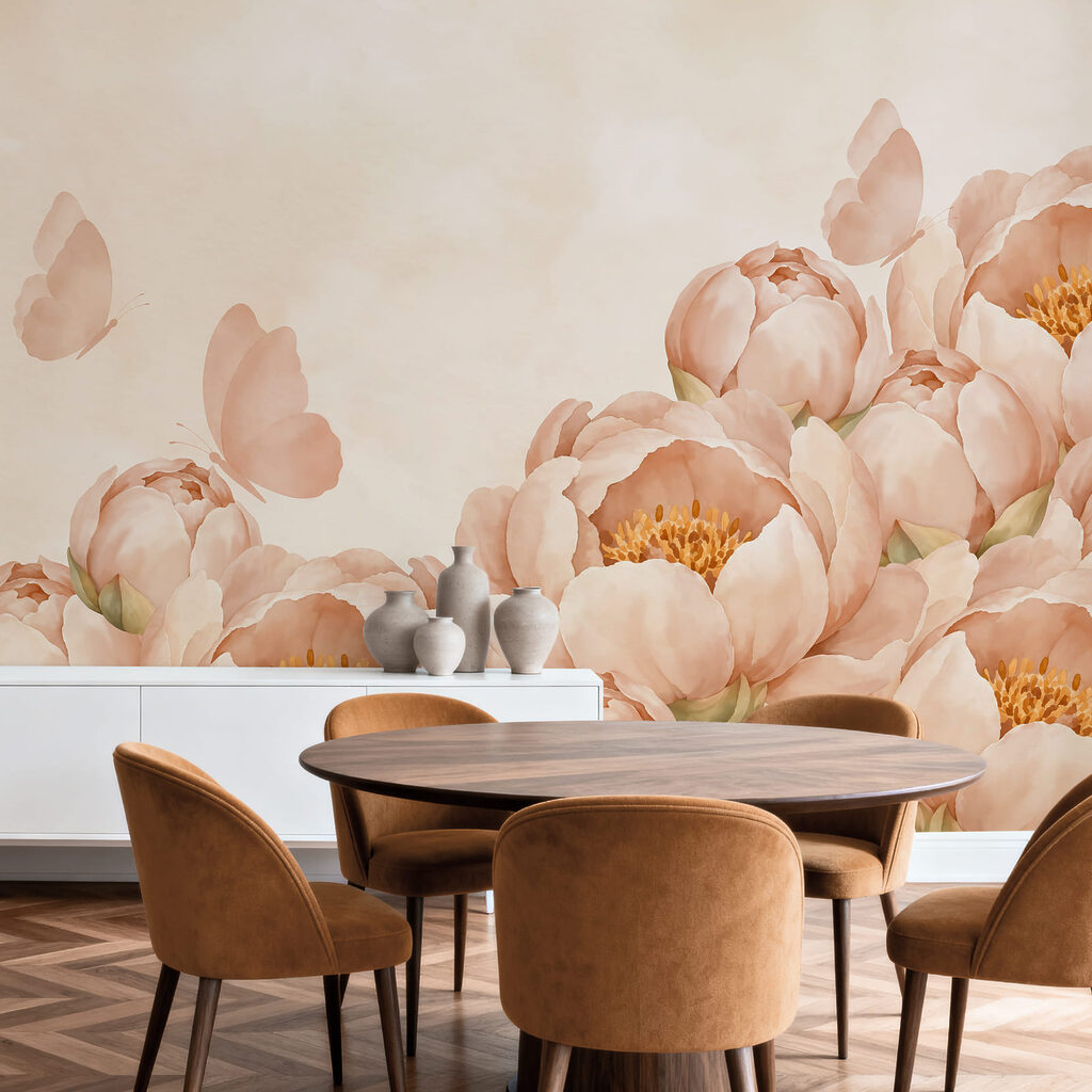 Mariposas sobre bordes florales — interior 6