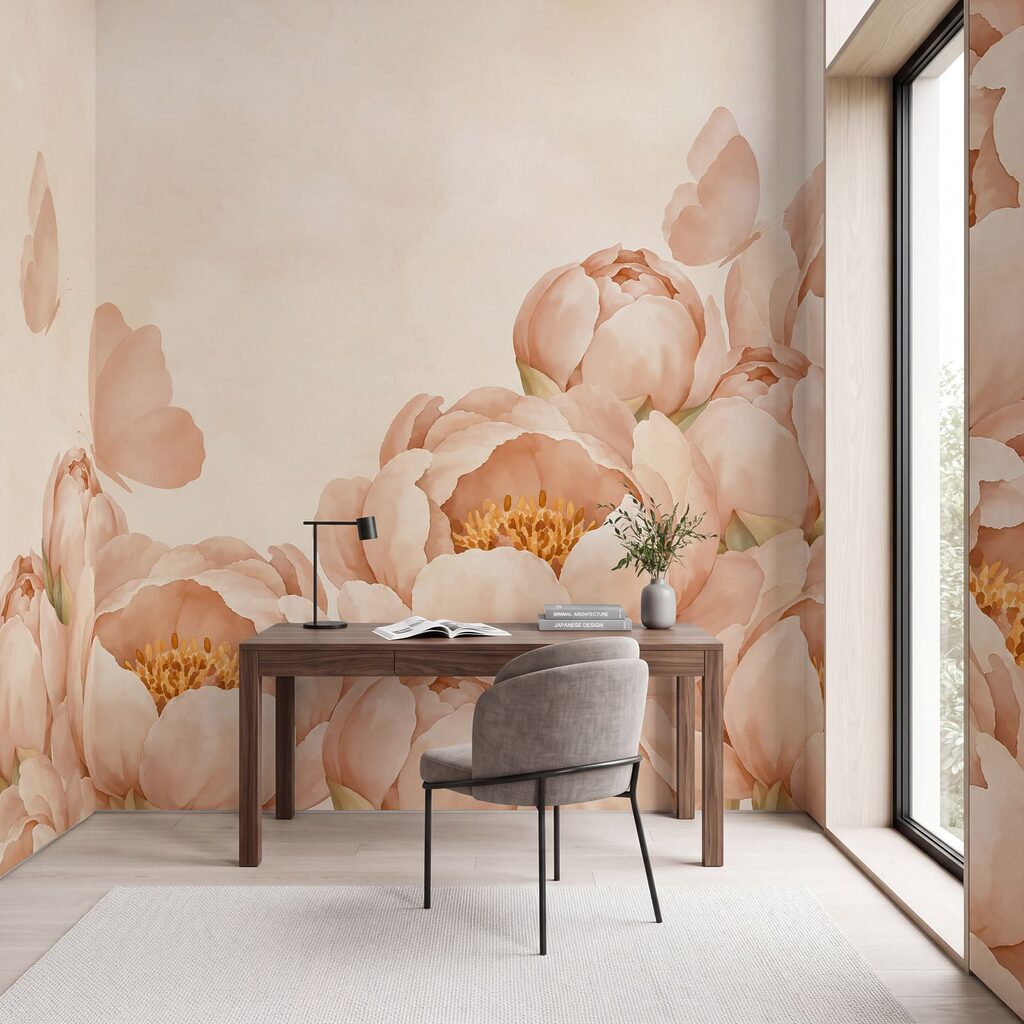 Mariposas sobre bordes florales — interior 7