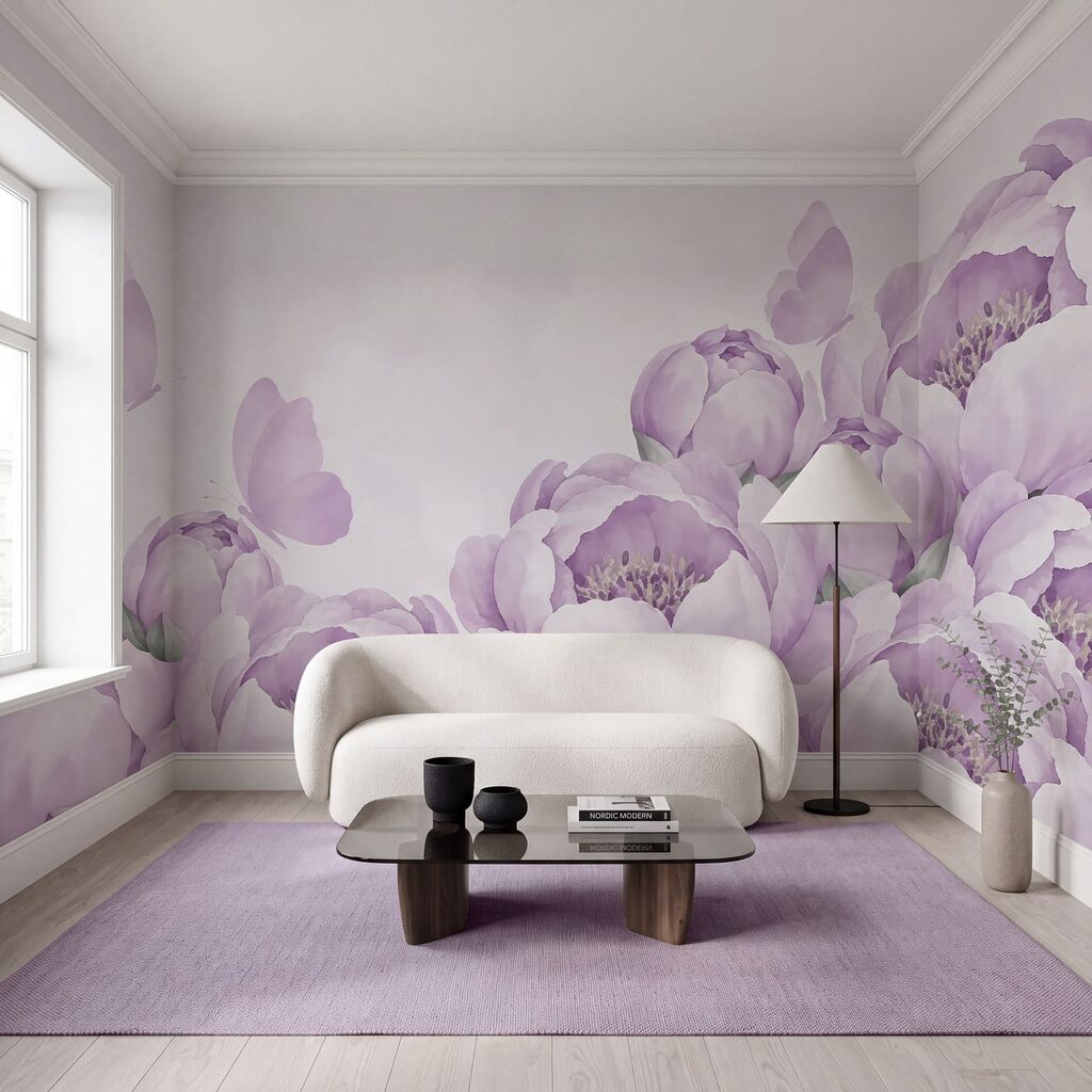 Mariposas sobre bordes florales — interior 3