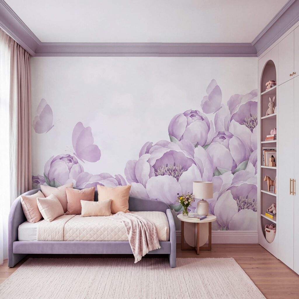 Mariposas sobre bordes florales — interior 4