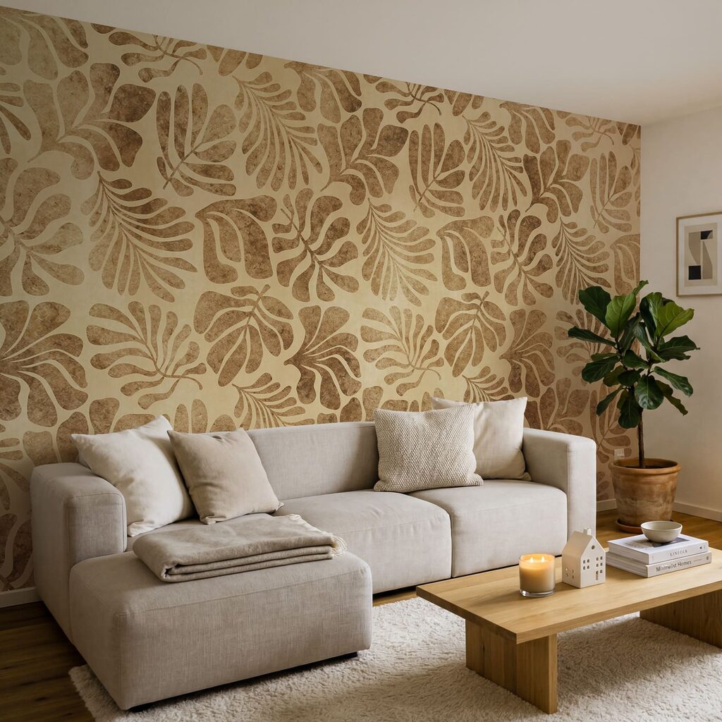 Hojas tropicales como huellas — interior 2