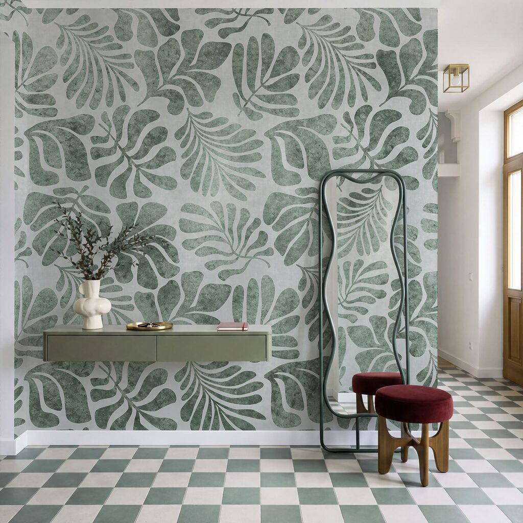 Hojas tropicales como huellas — interior 1