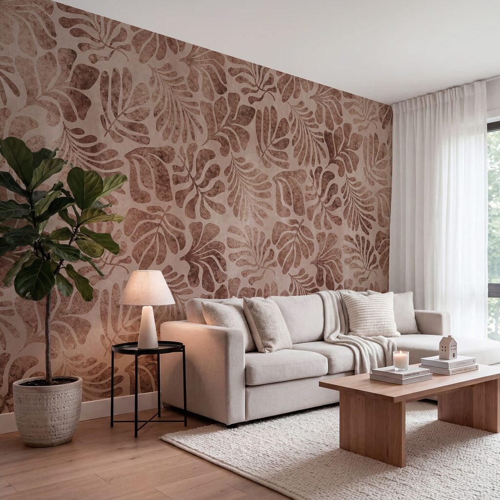 Hojas tropicales como huellas — interior 1