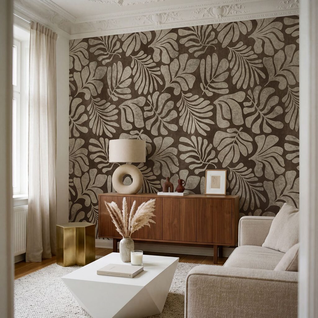 Hojas tropicales como huellas — interior 1