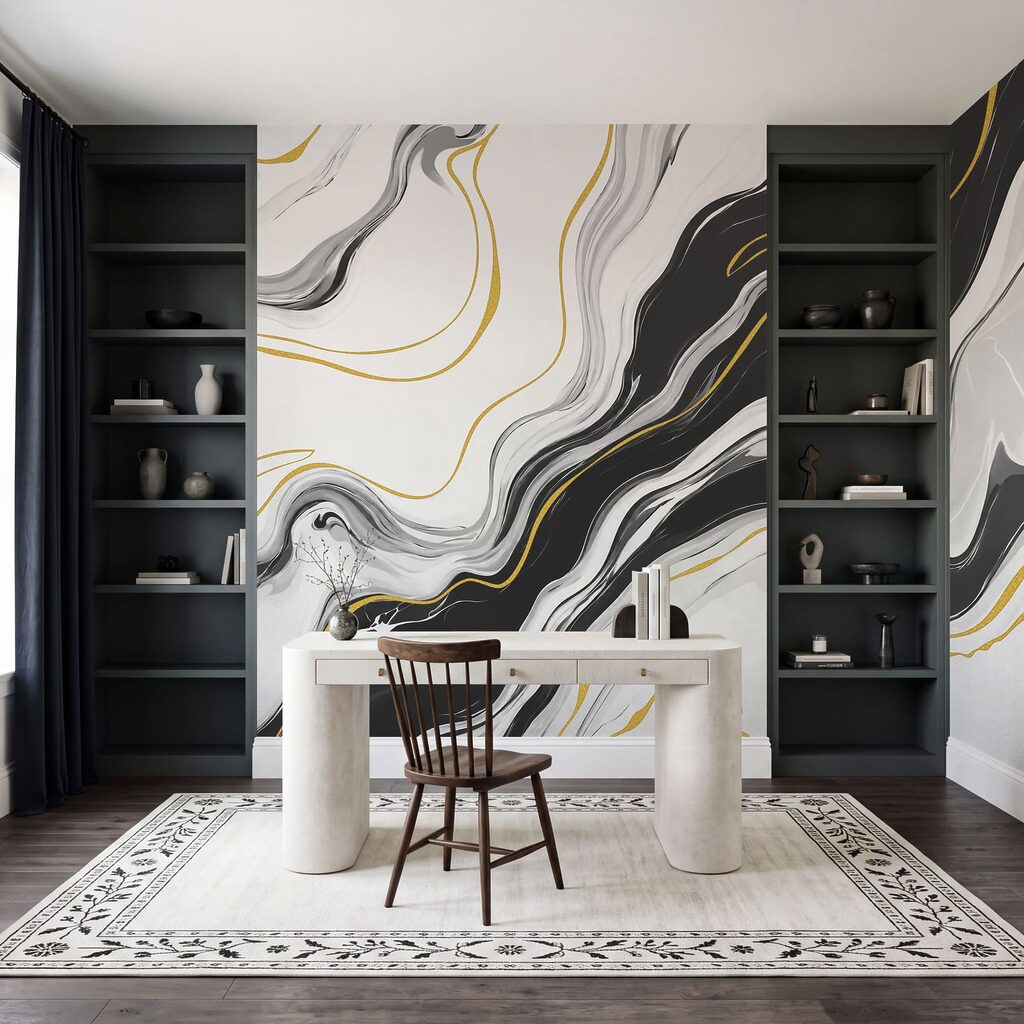 Líneas doradas entre vetas — interior 6