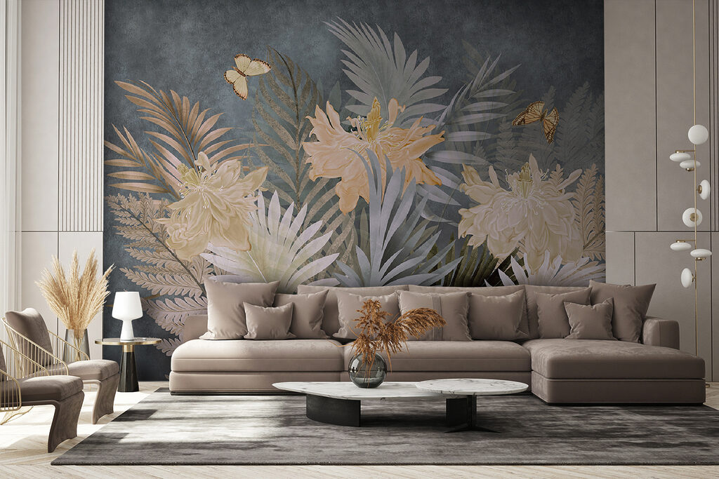 Helechos y flores grises — interior 3