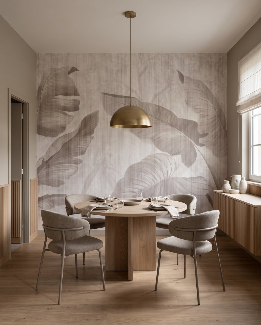 Hojas grandes sobre blanco — interior 5