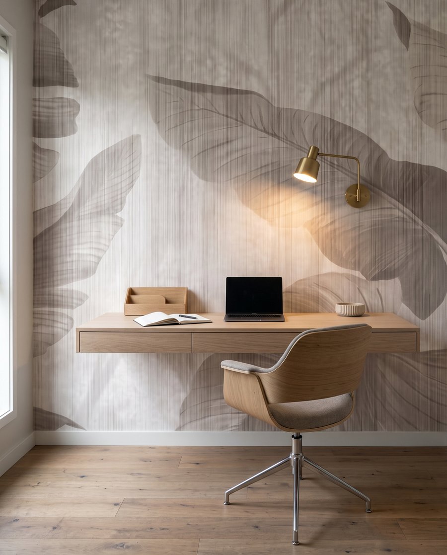 Hojas grandes sobre blanco — interior 6