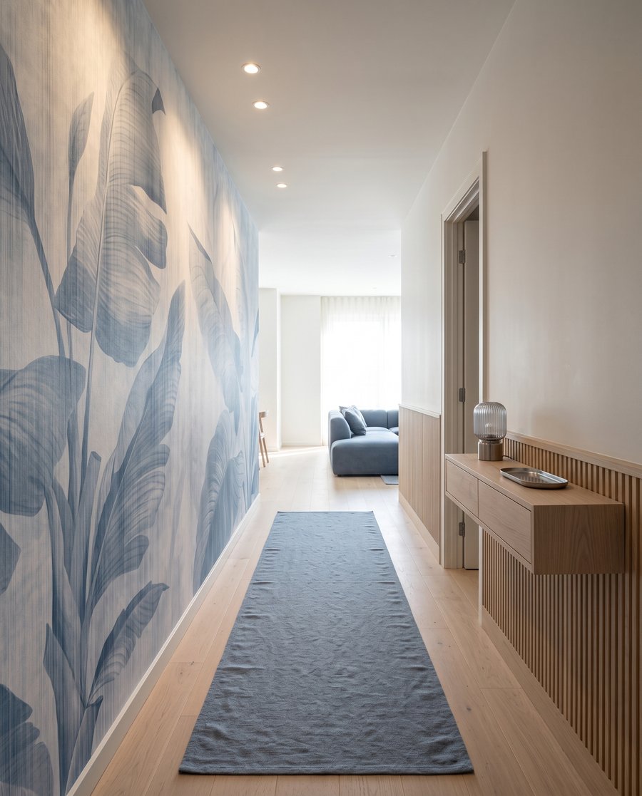Hojas grandes sobre blanco — interior 4
