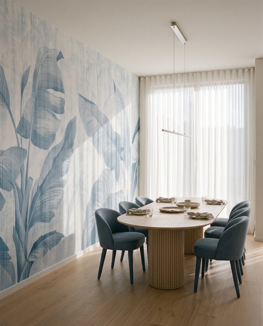 Hojas grandes sobre blanco — interior 6