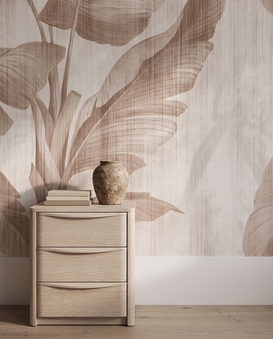 Hojas grandes sobre blanco — interior 2