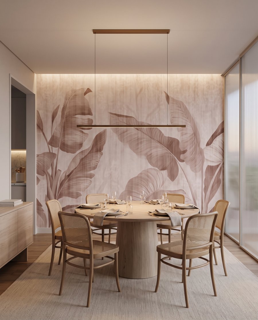 Hojas grandes sobre blanco — interior 5