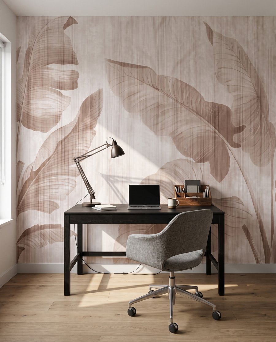 Hojas grandes sobre blanco — interior 6