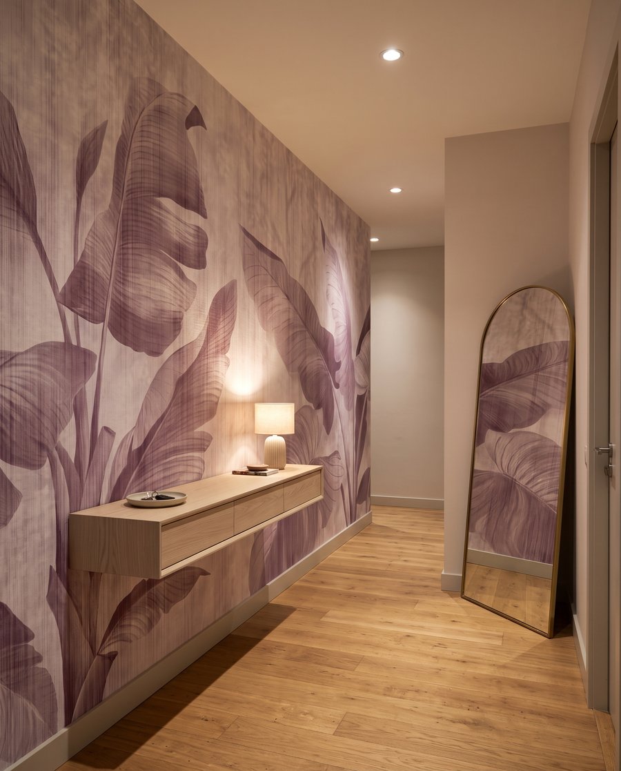 Hojas grandes sobre blanco — interior 3