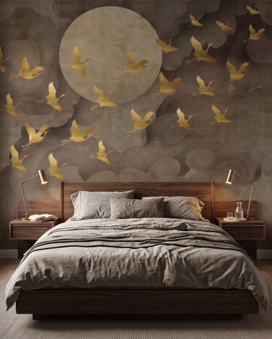 Aves doradas y luna — interior 2