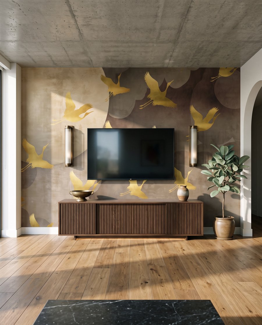 Aves doradas y luna — interior 3