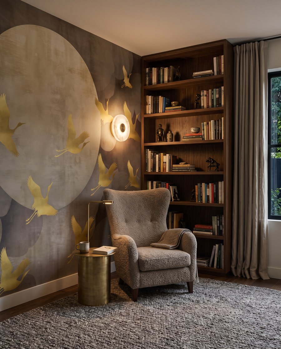 Aves doradas y luna — interior 4