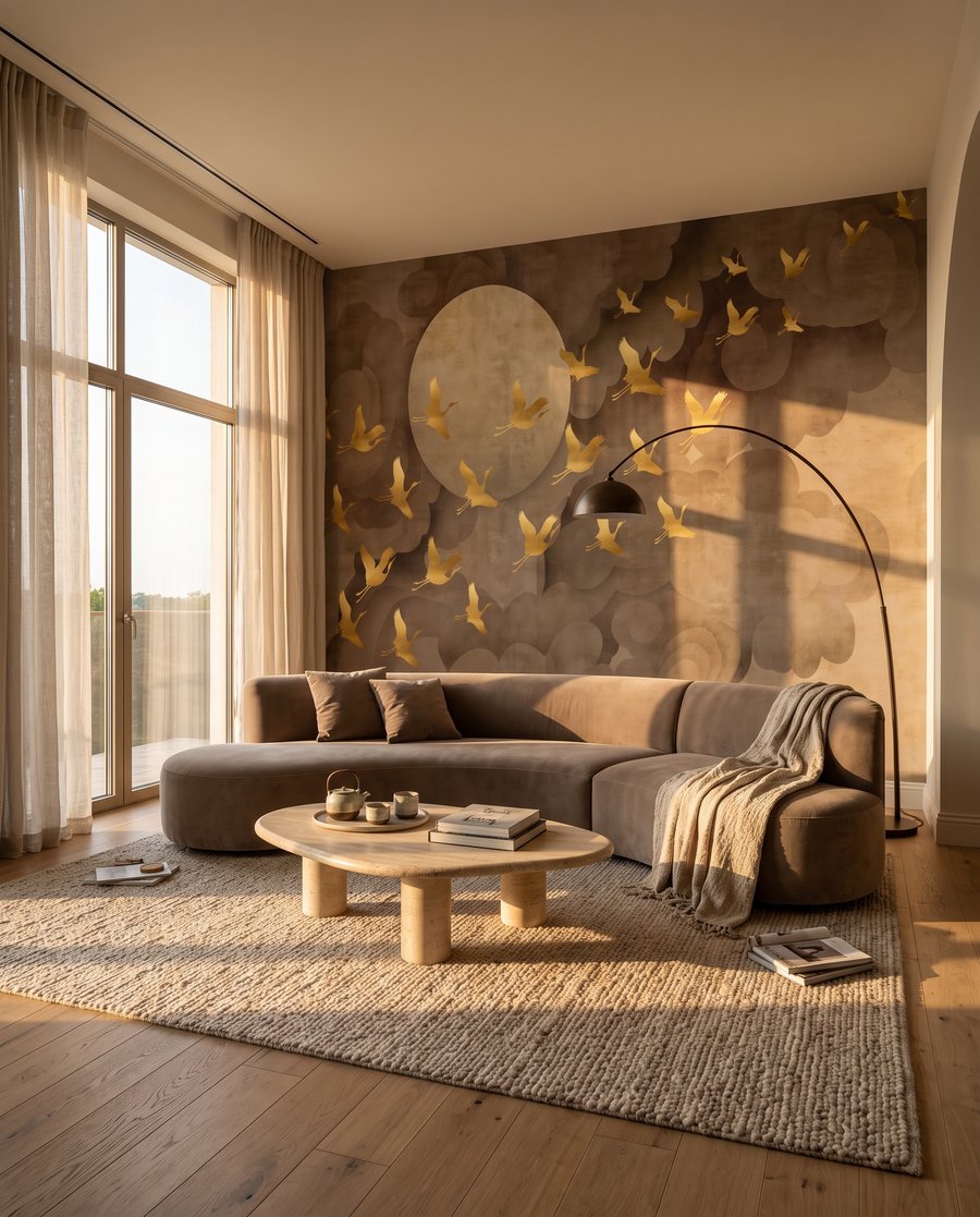 Aves doradas y luna — interior 5