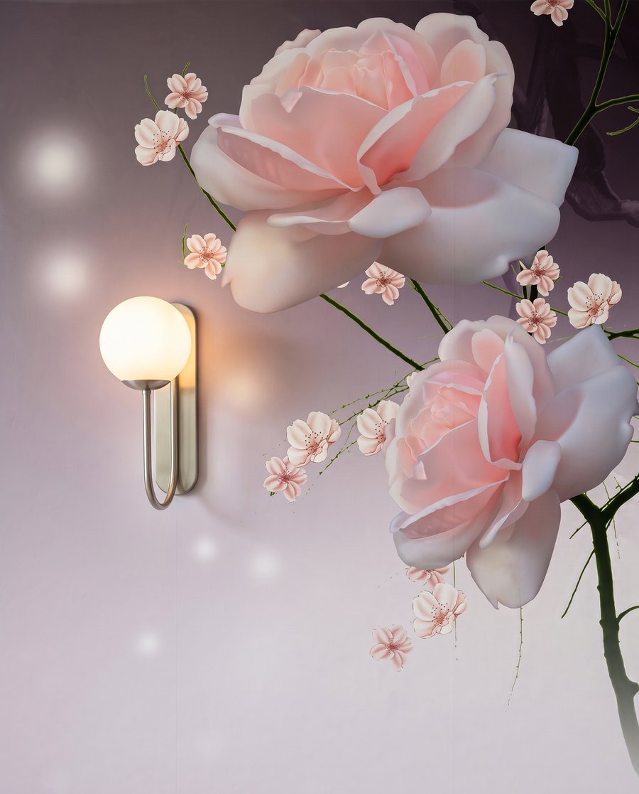 Rosas entre piedras — detalle