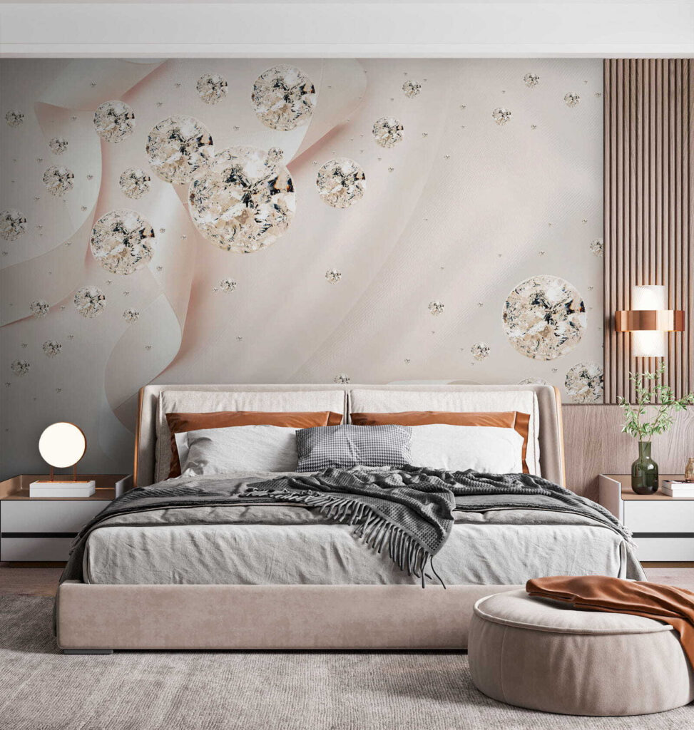 Esferas brillantes entre pliegues — interior 4