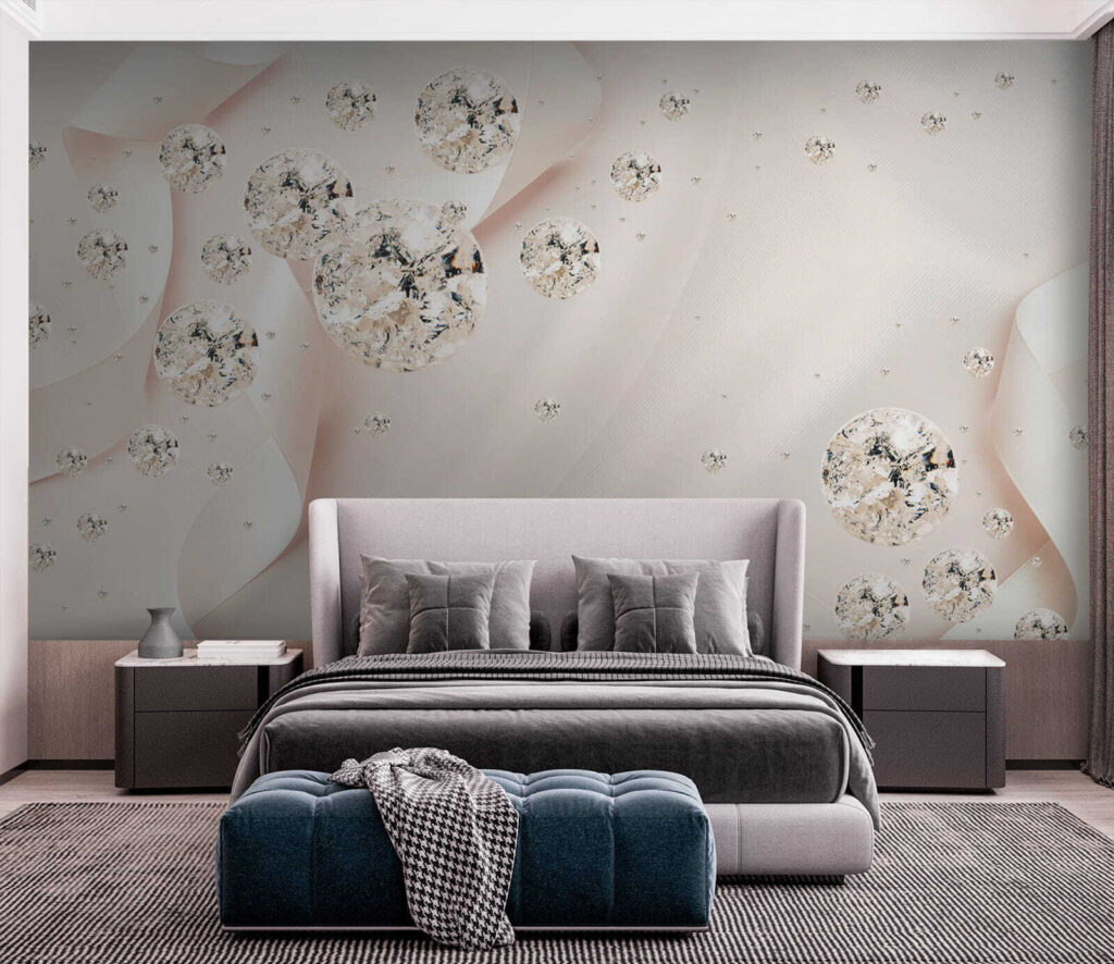 Esferas brillantes entre pliegues — interior 5