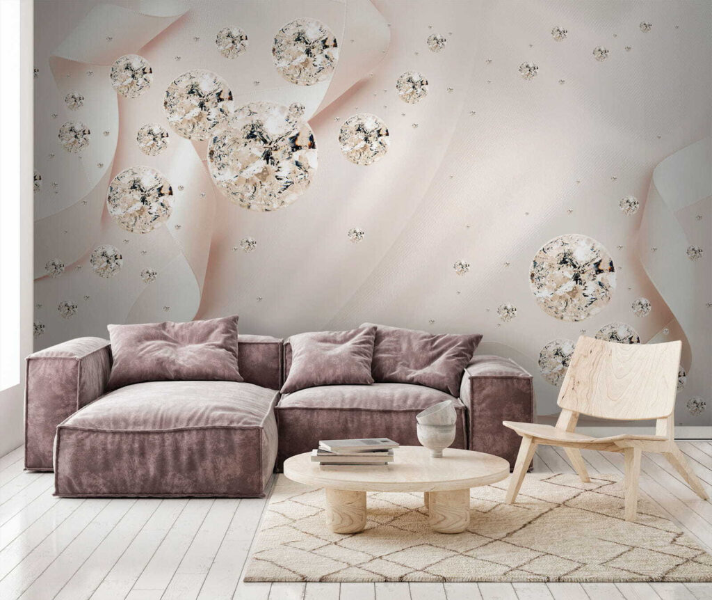 Esferas brillantes entre pliegues — interior 6