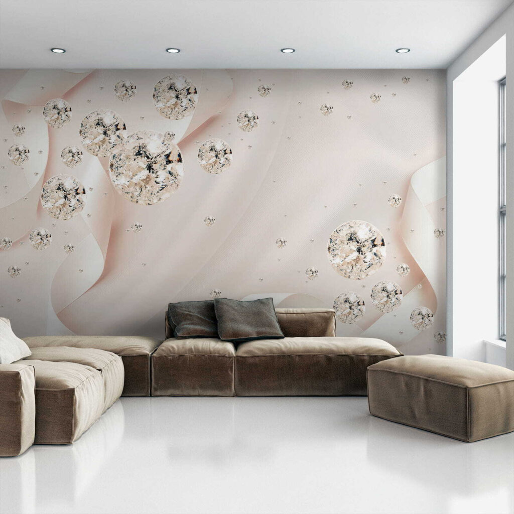 Esferas brillantes entre pliegues — interior 7